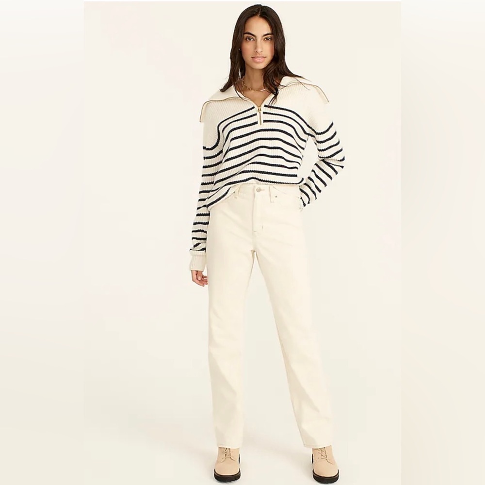 J.Crew slouchy boyfriend jeans in ECRU Sz 32 NWT.  Great fall and winter color.